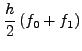 $\displaystyle h f_0 s \left\vert _0^1 +h\Delta f_0 \frac{s^2}{2}\right\vert _0^1
=h\left(
f_0+\frac{1}{2}\Delta f_0\right)$
