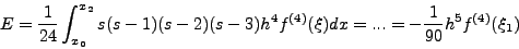 \begin{displaymath}
\frac{1}{6}\int_{x_0}^{x_2}s(s-1)(s-2) \Delta^3 f_0 dx =0 \, .
\end{displaymath}