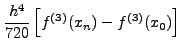 $\displaystyle \frac{h^2}{12}\left[ f'(x_n) - f'(x_0)\right]$