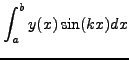 \begin{displaymath}
\int_0^{2\pi }f(x)\sin xdx \approx f(0)-f(2\pi) \, .
\end{displaymath}