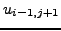 \begin{displaymath}
\frac{u_{i,j+1}-u_{i,j}}{k}=\frac{1}{2}\alpha^2\left(
\fra...
...h^2}+
\frac{u_{i-1,j+1}-2u_{i,j+1}+u_{i+1,j+1}}{h^2} \right)
\end{displaymath}