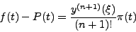 \begin{displaymath}C = \frac{f^{(n + 1)}(\xi)}{(n + 1)!}\end{displaymath}
