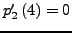 $p_2 \left(
4 \right) = 2$