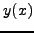 $y = y\left( x \right)$