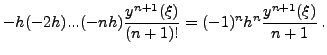 $h=x_{i+1}-x_i$