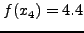 $f(x_4) = 4.4$