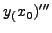 $\displaystyle y_0'' = \frac{-y_2+16y_1-30y_0+16y_{-1}-y_{-2}}{12h^2}+O(h^4)$