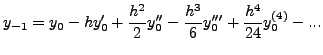 $\displaystyle y(x_0-h)$