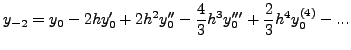 $\displaystyle y(x_0-2h)$