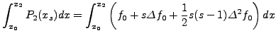 $\displaystyle \int_{x_0}^{x_2}f(x)dx$