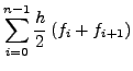 $\displaystyle \int_{x_0}^{x_1} P_1(x)dx + \int_{x_1}^{x_2} P_1(x)dx + ... +
\int_{x_{n-1}}^{x_n} P_1(x)dx$