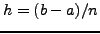 \begin{displaymath}
E=-\frac{h^3}{12}n f''(\xi)=-\frac{h^2}{12}(b-a)f''(\xi)
\end{displaymath}