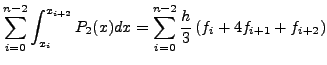 $\displaystyle \int_{a=x_0}^{b=x_n}f(x)dx$