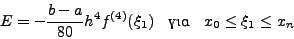 \begin{displaymath}
\int_{a=x_0}^{b= x_{n} } {f\left( x \right)dx} =
\frac{{3h}}...
...2f_3 + ... + 2f_{n-3} +
3f_{n - 2} + 3f_n + f_{n + 1} \right)
\end{displaymath}