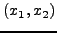 $\left( {x_{1}
,x_{2}} \right)$