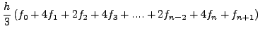 $\displaystyle \frac{b-a}{12} h^2 f^{(2)}(\xi_1)$