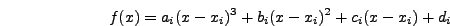 $x_i\leq x\leq x_{i+1}$