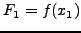 $F_{1} = f(x_{1}) $