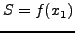 $ S = f(x_1)$