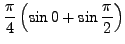 $\displaystyle \int_0^{\pi/2} \sin(x)dx$
