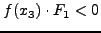 $f(x_3) \cdot F_{1} < 0$