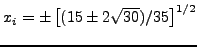 \begin{displaymath}P_4=\frac{1}{8}\left( 35 x^4-30 x^2 +3\right)\end{displaymath}