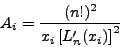 \begin{displaymath}
L_n(x) = e^x \frac{d^n}{dx^n}\left(e^{-x}x^n\right)
\end{displaymath}
