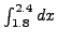 $\int_0^{\pi/2}\sin x dx$