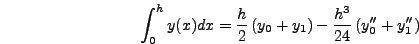 $\displaystyle h^2\left[b_{-1}y'(-h)+ b_0y'(0)+b_{1}y'(h)\right]$