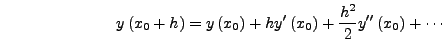 $x = x_0 + h$