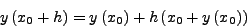 \begin{displaymath}
E = \frac{{y}''\left( \xi \right)}{2}h^2 \quad \mbox{\rm για} \quad 0 < \xi < h
\end{displaymath}