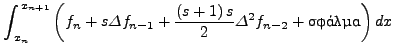 $\displaystyle y_{n + 1} - y_n$