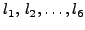 $k_1 ,k_2
,\ldots k_6 $