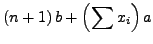 $\displaystyle - 2\sum\limits_{i = 0}^n {\left( {y_i - ax_i - b } \right)} = 0$