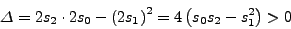 \begin{displaymath}
\frac{\partial^2 S}{\partial a^2} = 2s_2 > 0, \quad \frac{\...
...και} \quad \frac{\partial
^2S}{\partial a\partial b } = 2s_1
\end{displaymath}