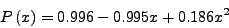 \begin{displaymath}
P\left( x \right) = a_0 + a_1 x + ... + a_n x_n .
\end{displaymath}