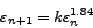 \begin{displaymath}
\varepsilon _{n + 1}
= k \varepsilon _{n}^{1.84}
\end{displaymath}