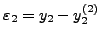 $\varepsilon_1 = y_1 - y_1^{(2)}$