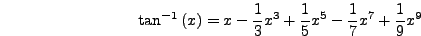 $\tan^{-1}(x)$