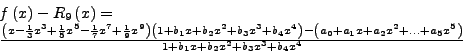 \begin{displaymath}
\tan ^{ - 1}\left( x \right) = x - \frac{1}{3}x^3 + \frac{1}{5}x^5 -
\frac{1}{7}x^7 + \frac{1}{9}x^9
\end{displaymath}