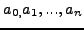 \begin{displaymath}
\begin{array}{l}
a_0 + a_1 x_1 + ... + a_n x_1^n - \left(...
.... -
\left( {f_k x_k^m } \right)\,b_m = f_k \\
\end{array}
\end{displaymath}