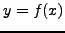 $y=f(x)$