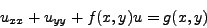 \begin{displaymath}
\nabla^2u\equiv u_{xx}+u_{yy}=g(x,y)
\end{displaymath}