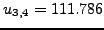 $u_{2,4}=112.857$