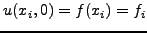 \begin{displaymath}
u(x_i,k)=u(x_i,0)+k u_t(x_i,0) + O(k^2)
\end{displaymath}
