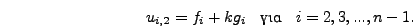 $u_t(x_i,0)=g(x_i)=g_i$
