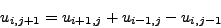 \begin{displaymath}
u_{i,2}={f_{i-1}+f_{i+1} \over 2}\quad \mbox{\rm για} \quad
i=2,3,..., 9.
\end{displaymath}