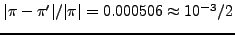 \begin{displaymath}
\frac{\vert y-y'\vert}{\vert y\vert} < \frac{10^{-d}}{2} \, .
\end{displaymath}