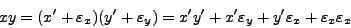 \begin{displaymath}
x+y=(x'+\varepsilon_x)+(y'+\varepsilon_y)=
(x'+y')+(\varepsilon_x+\varepsilon_x) \, .
\end{displaymath}