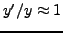 $x'/x\approx 1$